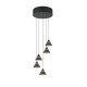 Trio-337030532 - Romeo - Matt Black 5 Light CCT Cluster Pendant