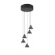 Trio-337030532 - Romeo - Matt Black 5 Light CCT Cluster Pendant