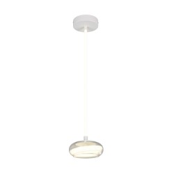 Tarsia - White LED Pendant with Clear Glass Ø 21.5 cm