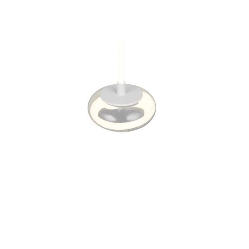 Trio-337810131 - Tarsia - White LED Pendant with Clear Glass Ø 21.5 cm