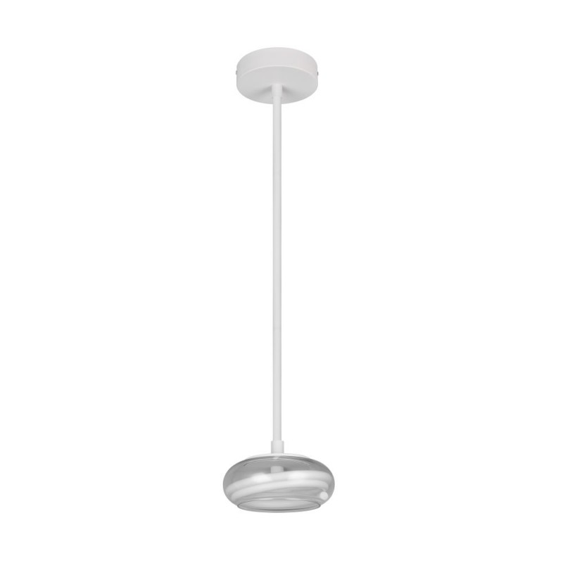 Trio-337810131 - Tarsia - White LED Pendant with Clear Glass Ø 21.5 cm