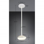 Tarsia - White LED Pendant with Clear Glass Ø 21.5 cm