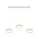 Trio-337810331 - Tarsia - White 3 Light LED over Island Fitting with Clear Glass