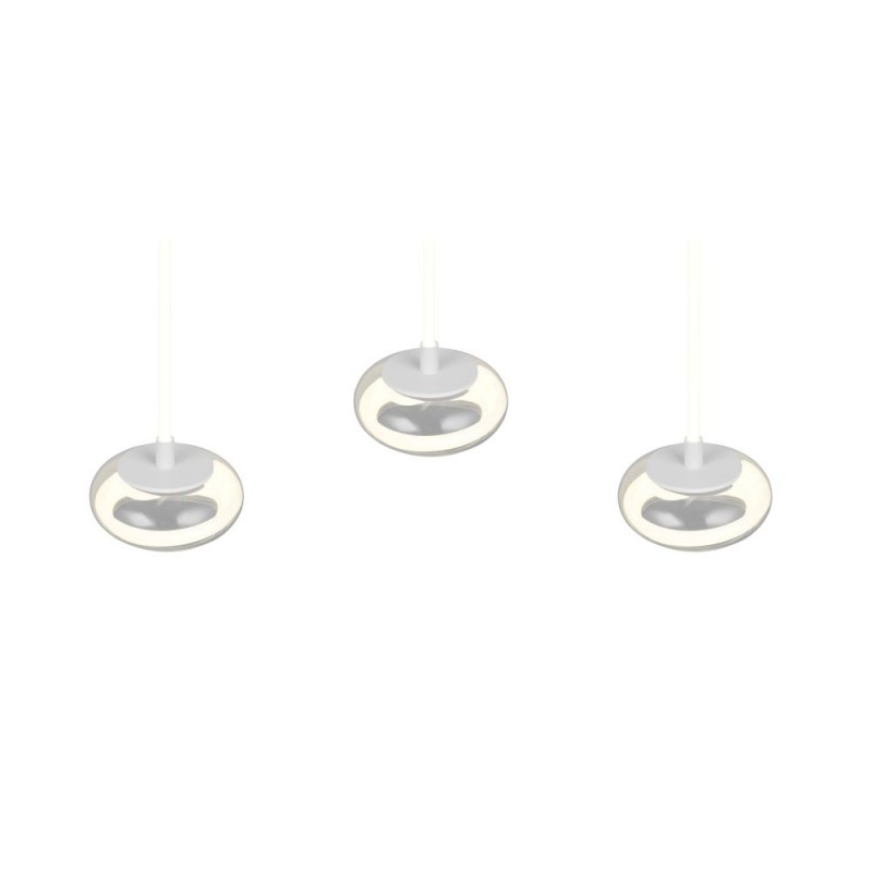Trio-337810331 - Tarsia - White 3 Light LED over Island Fitting with Clear Glass