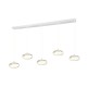 Trio-337810531 - Tarsia - White 5 Light LED over Island Fitting with Clear Glass