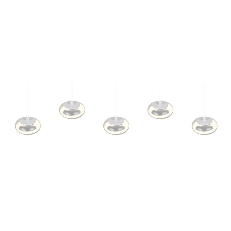 Trio-337810531 - Tarsia - White 5 Light LED over Island Fitting with Clear Glass