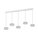 Trio-337810531 - Tarsia - White 5 Light LED over Island Fitting with Clear Glass