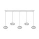 Trio-337810531 - Tarsia - White 5 Light LED over Island Fitting with Clear Glass