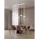 Tarsia - White 5 Light LED over Island Fitting with Clear Glass