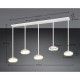 Trio-337810531 - Tarsia - White 5 Light LED over Island Fitting with Clear Glass