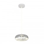 Tarsia - White LED Pendant with Clear Glass Ø 40 cm