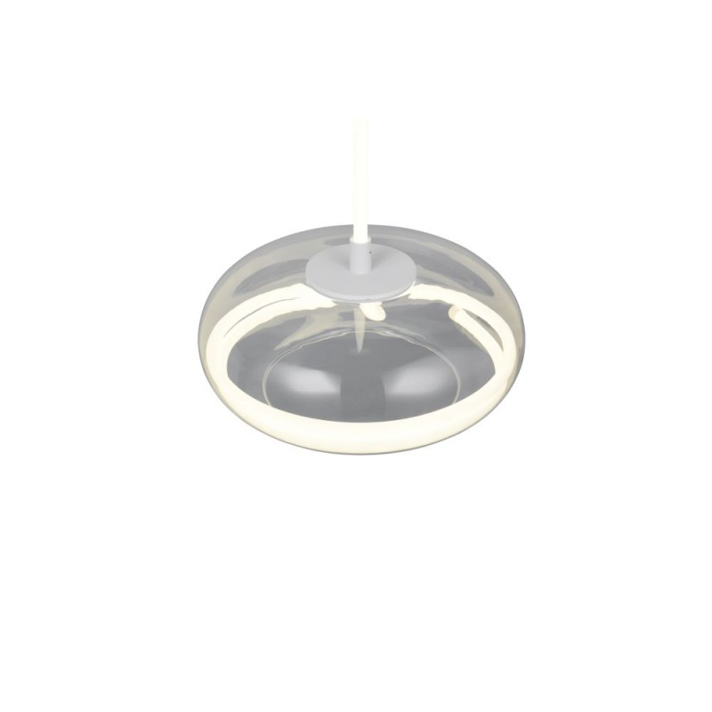 Trio-337819131 - Tarsia - White LED Pendant with Clear Glass Ø 40 cm