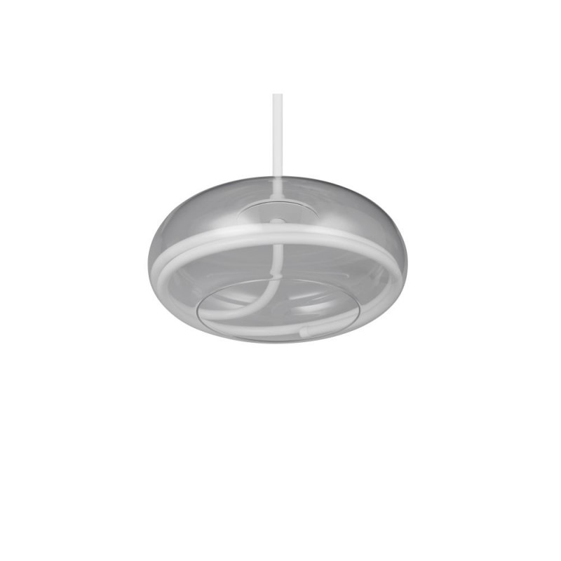 Trio-337819131 - Tarsia - White LED Pendant with Clear Glass Ø 40 cm