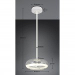 Tarsia - White LED Pendant with Clear Glass Ø 40 cm