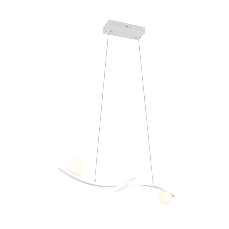 Trio-337910231 - Napoli - Matt White CCT over Island Fitting with White Glass Shade