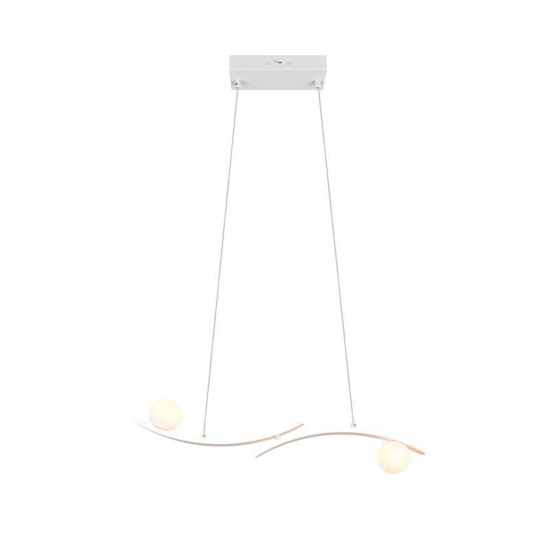 Trio-337910231 - Napoli - Matt White CCT over Island Fitting with White Glass Shade