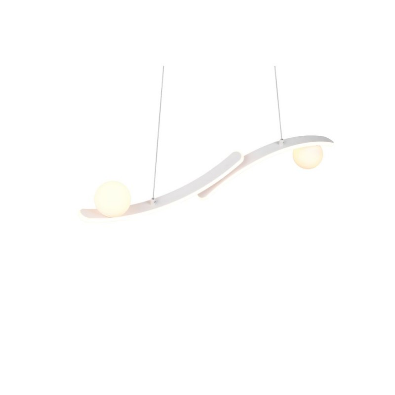 Trio-337910231 - Napoli - Matt White CCT over Island Fitting with White Glass Shade
