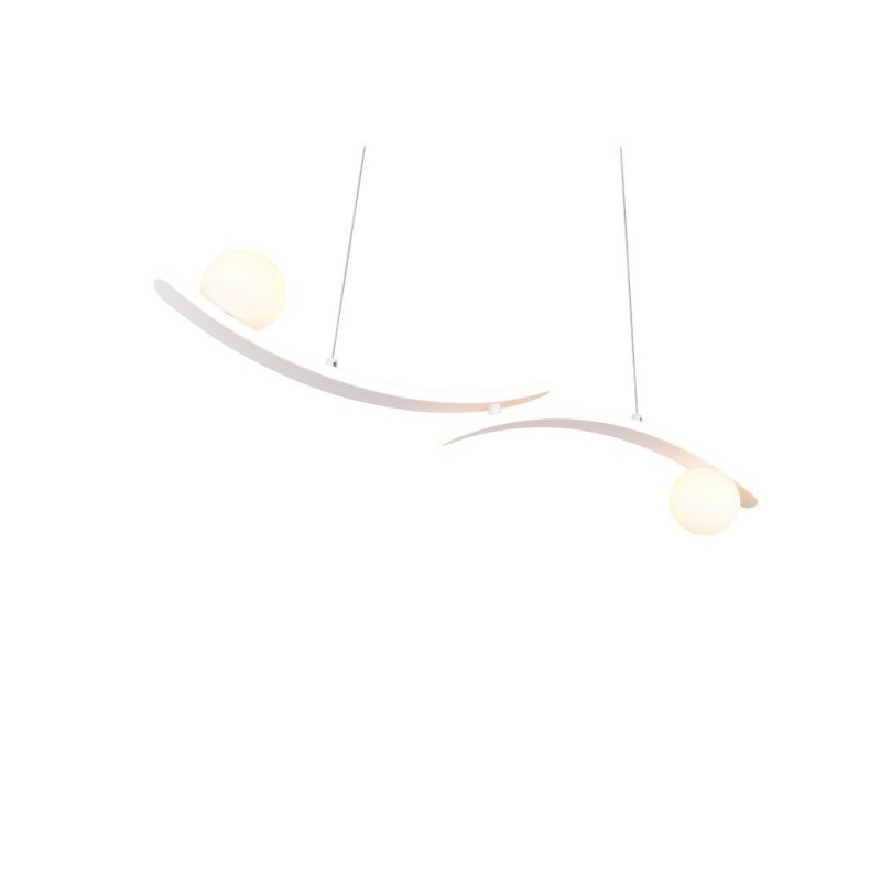 Trio-337910231 - Napoli - Matt White CCT over Island Fitting with White Glass Shade