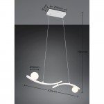 Napoli - Matt White CCT over Island Fitting with White Glass Shade
