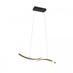 Napoli - Matt Black CCT over Island Fitting with White Glass Shade