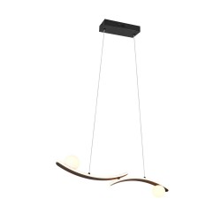 Napoli - Matt Black CCT over Island Fitting with White Glass Shade