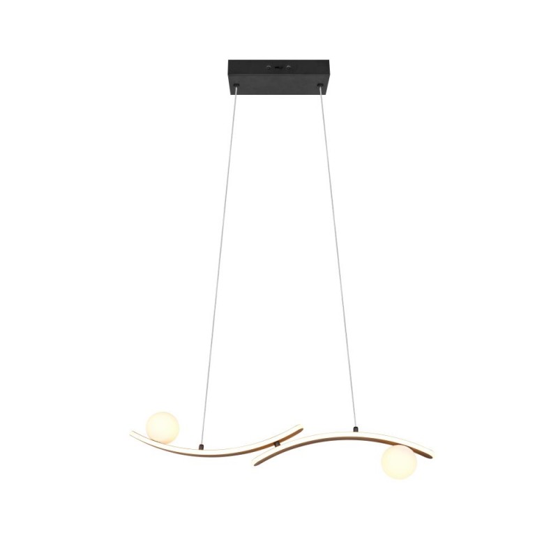 Trio-337910232 - Napoli - Matt Black CCT over Island Fitting with White Glass Shade