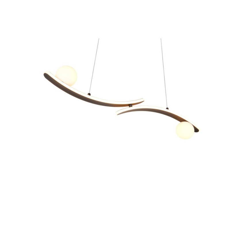 Trio-337910232 - Napoli - Matt Black CCT over Island Fitting with White Glass Shade