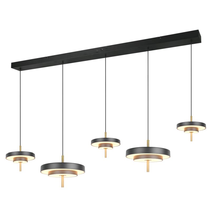 Trio-340210580 - Keaton - Black & Gold over Island CCT Fitting