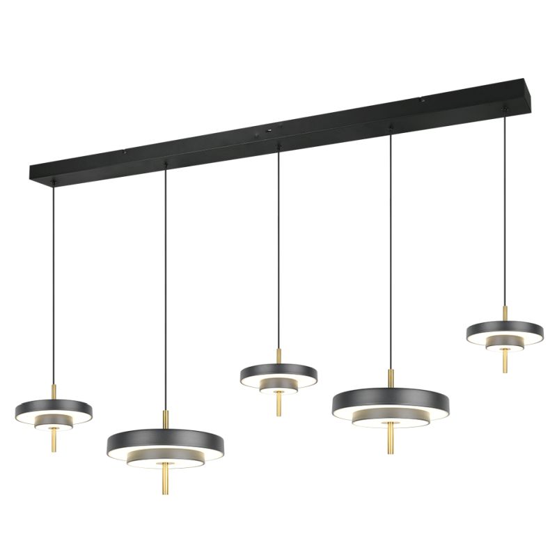 Trio-340210580 - Keaton - Black & Gold over Island CCT Fitting