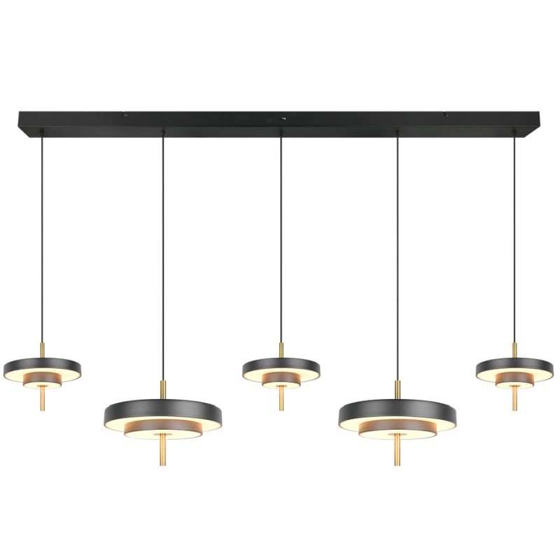 Trio-340210580 - Keaton - Black & Gold over Island CCT Fitting