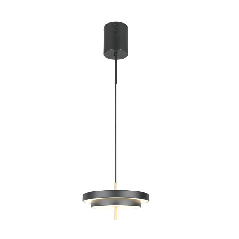 Trio-340219180 - Keaton - Black & Gold CCT Pendant Ø 40 cm