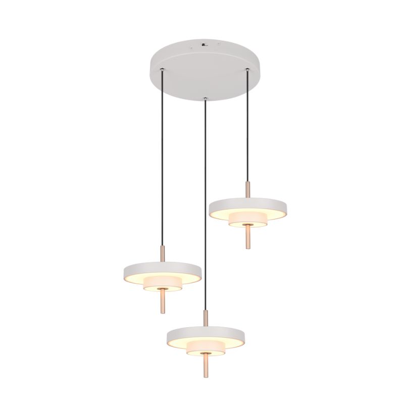 Trio-340230376 - Keaton - Warm Grey 3 Light CCT Cluster Pendant