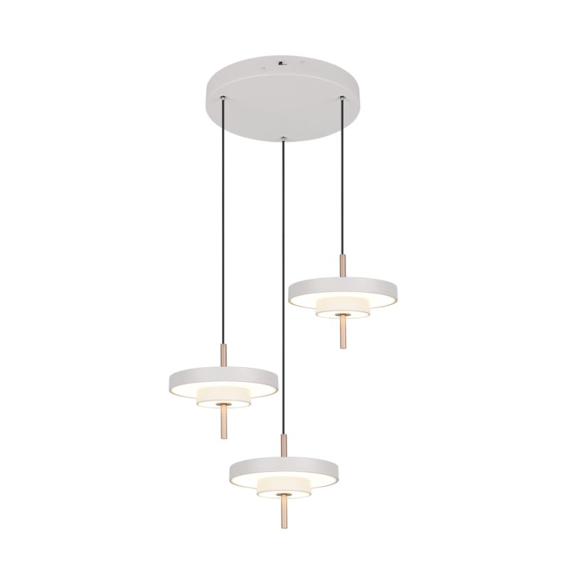 Trio-340230376 - Keaton - Warm Grey 3 Light CCT Cluster Pendant