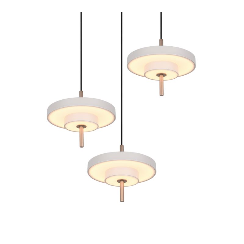 Trio-340230376 - Keaton - Warm Grey 3 Light CCT Cluster Pendant
