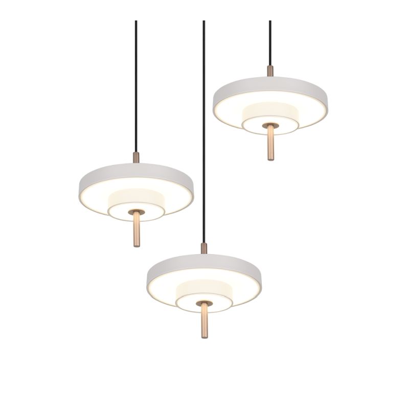 Trio-340230376 - Keaton - Warm Grey 3 Light CCT Cluster Pendant