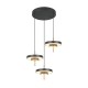Trio-340230380 - Keaton - Black & Gold 3 Light CCT Cluster Pendant
