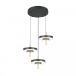 Keaton - Black & Gold 3 Light CCT Cluster Pendant