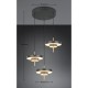 Trio-340230380 - Keaton - Black & Gold 3 Light CCT Cluster Pendant