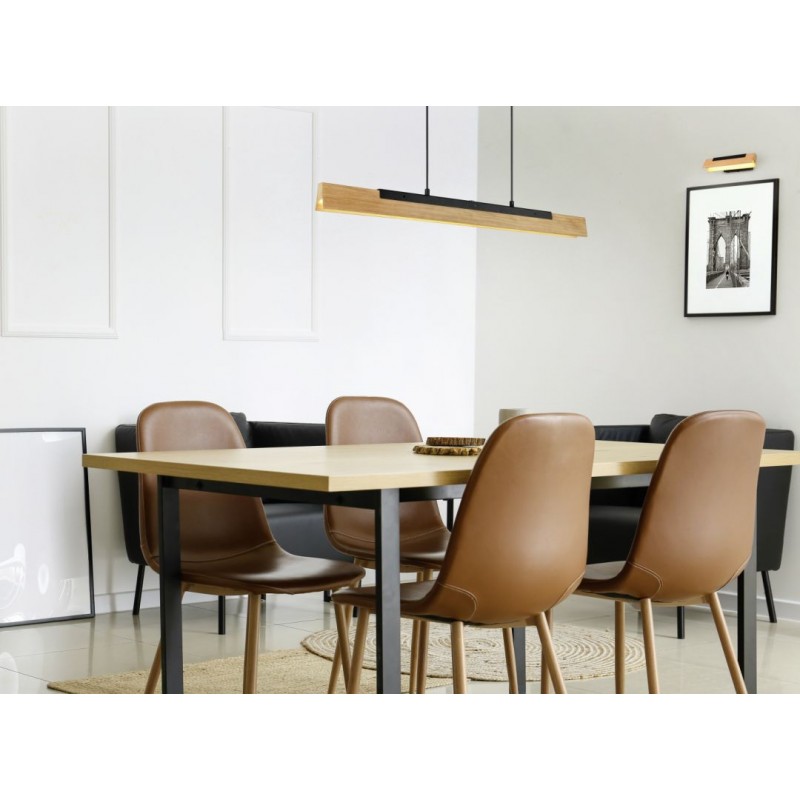 - Kerala - Wooden & Matt Black Linear Profile Trio-341610132 - Kerala - Wooden & Matt Black Linear Profile