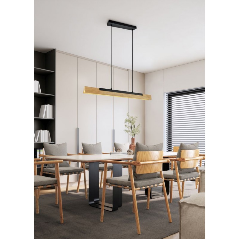 - Kerala - Wooden & Matt Black Linear Profile Trio-341610132 - Kerala - Wooden & Matt Black Linear Profile