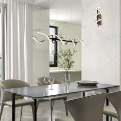 Sequence - Black & Brushed Aluminium CCT over Island Fitting Sequence - Black & Brushed Aluminium CCT over Island Fitting