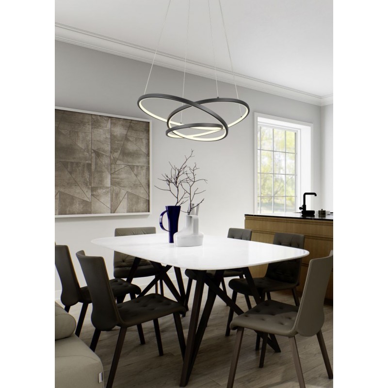 - Darvin - Matt Black CCT Pendant ∅ 84 cm Trio-349119132 - Darvin - Matt Black CCT Pendant ∅ 84 cm