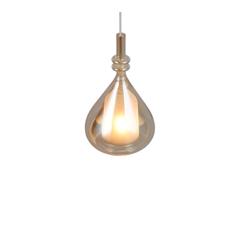 Trio-349400113 - Aldea - White Pendant with Amber & White Glass ∅ 12 cm