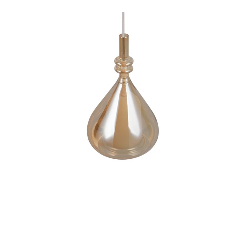 Trio-349400113 - Aldea - White Pendant with Amber & White Glass ∅ 12 cm
