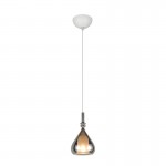 Aldea - White Pendant with Mirrored Smoked & White Glass ∅ 12 cm Aldea - White Pendant with Mirrored Smoked & White Glass ∅ 12 cm