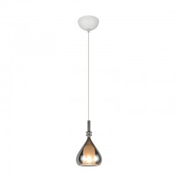 Aldea - White Pendant with Mirrored Smoked & White Glass ∅ 12 cm Aldea - White Pendant with Mirrored Smoked & White Glass ∅ 12 cm