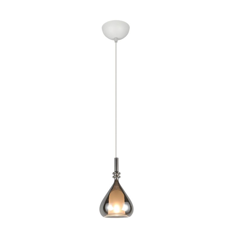 - Aldea - White Pendant with Mirrored Smoked & White Glass ∅ 12 cm Trio-349400157 - Aldea - White Pendant with Mirrored Smoked & White Glass ∅ 12 cm