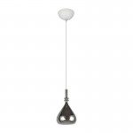 Aldea - White Pendant with Mirrored Smoked & White Glass ∅ 12 cm Aldea - White Pendant with Mirrored Smoked & White Glass ∅ 12 cm
