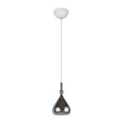 Aldea - White Pendant with Mirrored Smoked & White Glass ∅ 12 cm Aldea - White Pendant with Mirrored Smoked & White Glass ∅ 12 cm