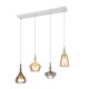 Trio-349400417 - Aldea - White 4 Light over Island Fitting with Decorative Glass